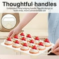 thumbnail image 7 of VEGCOO 2-Pack Silicone Muffin Pans with Reinforced Metal Frame, 12-Cup Nonstick Baking Pans Dishwasher Safe, Cupcake Cake Mold for Oven, Freezer – Durable & Flexible (Cream), 7 of 7