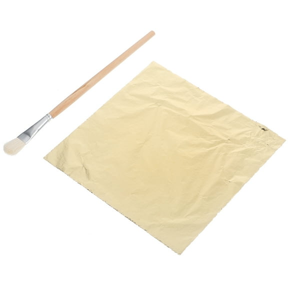 Gold Foil Book Sheets Paper Leaves for Crafts Gilding Flakes Decorate Leaf and Silver Wooden