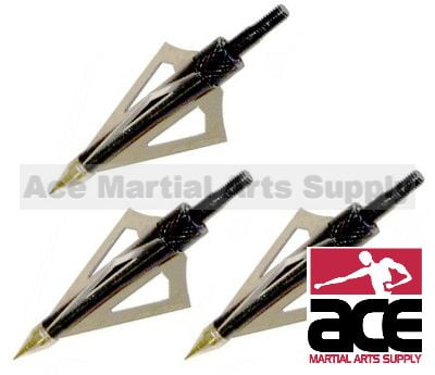 6Pcs 3-Blade Sharp Broadhead Outdoor Bow Hunting 6Pcs Crossbow Arrows Bolts 