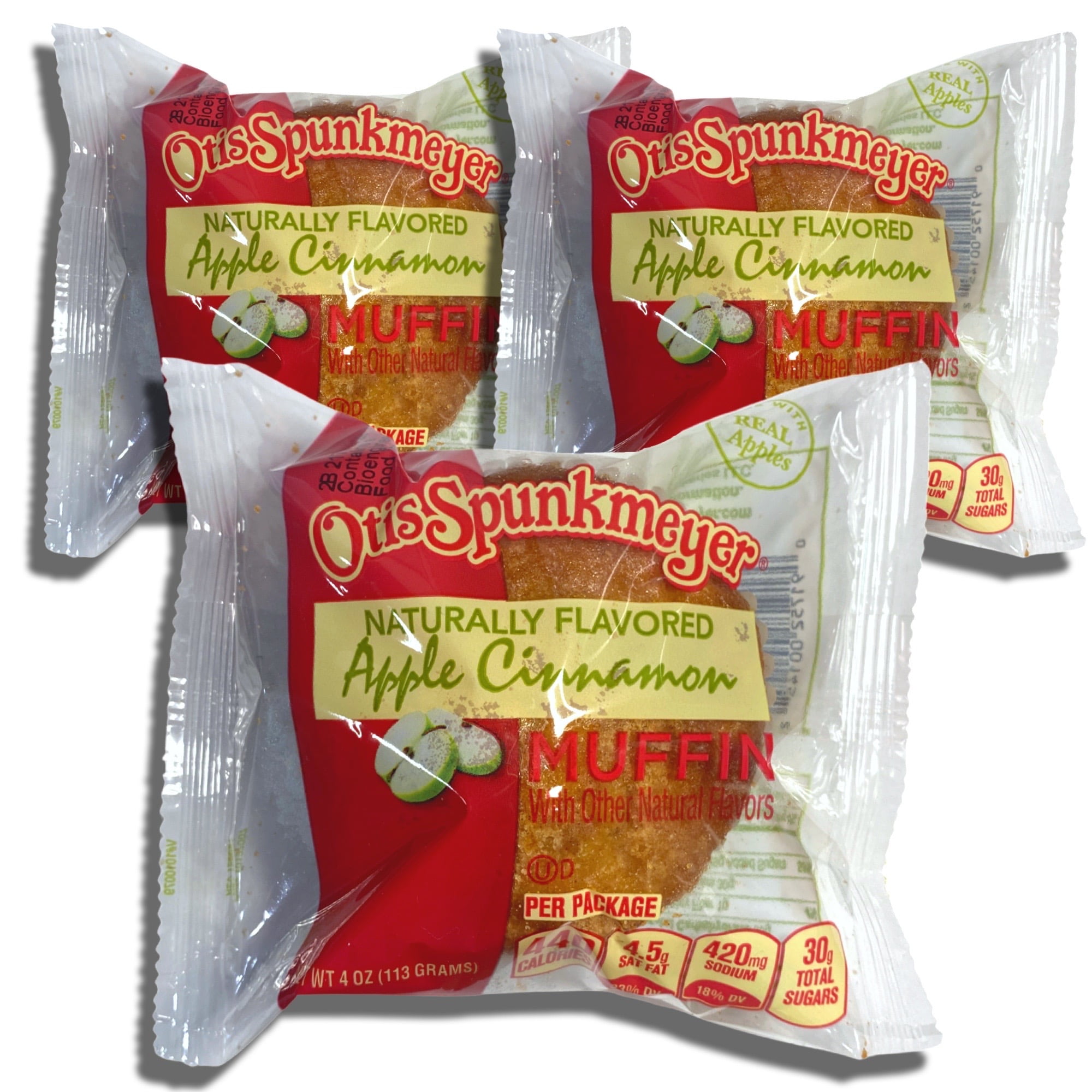 Otis Spunkmeyer Individually Wrapped Apple Cinnamon Muffins, 4 Oz | 12 Ct
