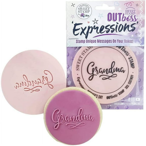 Sweet Stamp by AmyCakes Outboss Plastic Expression Stamp, Grandma