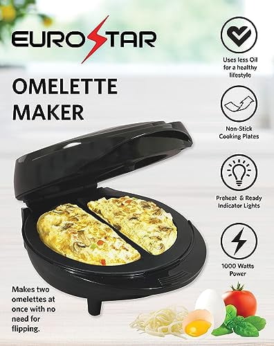 EUROSTAR EOM700B Omelette Maker, Black