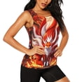 thumbnail image 2 of Balery Red Sun Flame Fox Camiseta sin mangas estampada ligera para mujer, tops de entrenamiento sin mangas, camisetas de yoga transpirables de secado rápido.-Large, 2 of 7