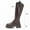 #238-Brown, variant on Roncen Women's Winter Casual Knee-High Straight Boots - Fashionable Round Toe Side Zipper Chunky Heel Low Heel Mid-Calf Boots for Comfortable Style