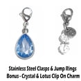 thumbnail image 2 of Birthstone Charms For Bracelets, Necklaces, Purse or Bag Charms, Easy To Clip On Anywhere - March Birthstone Charm, 2 of 4