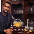 thumbnail image 2 of Etched World Decanter Car Whiskey Globe, 2 of 4