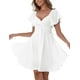 thumbnail image 1 of Vestido corto Florboom con nudo frontal y escote corazón, blanco - L, 1 of 6