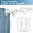 thumbnail image 5 of Urbanest 1" Diameter Designer Birdcage Single Curtain Rod – Heavy Metal Decorative Finials, Drapery Hardware for Window Treatments, 28" to 48", Glossy White, 5 of 6