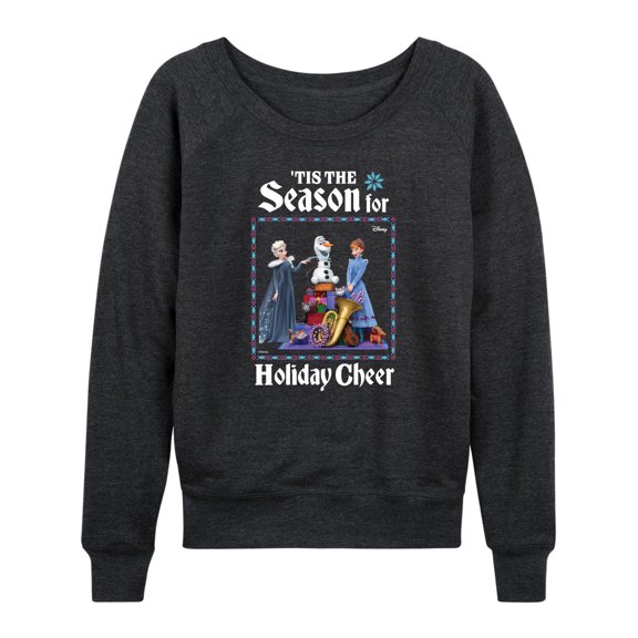 Frozen 2 - Tis The Season For Holiday Cheer - Women's Lightweight French Terry Long Sleeve Shirt