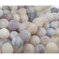 thumbnail image 2 of 14mm Light Purple and Grey Matte Agate Round Beads Genuine Gemstone Natural Jewelry Making, 2 of 4