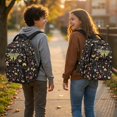 thumbnail image 3 of Xixirimido Kids School Backpack, 17" Large Capacity Bookbag, Multi Pockets School Bag for Boys Girls Teens Preschool Elementary Middle High School, Moth Wildflower Mushroom, 3 of 8