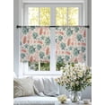 thumbnail image 4 of Coral Shell Sheer Curtains 2 Panels Set Watercolor Pink Green Red Coral Starfish Anchor Linen Texture Sheer Window Curtains Light Filtering Rod Pocket Voile Drapes for Bedroom Living Room 52"x45", 4 of 8