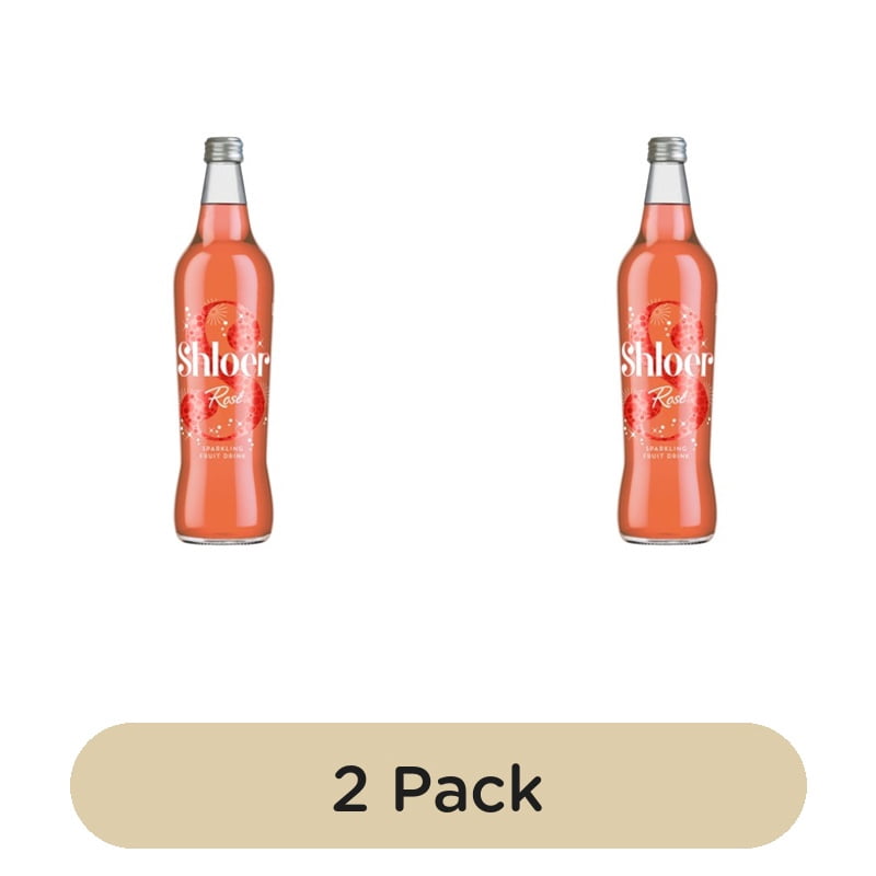 Shloer Rose Sparkling Grape Juice Drink 750ml, British Import (Pack of 2)