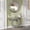 Silver-5 Set, variant on U-Shaped Silver Mirrored Console Table and Round Wall Mirror Set, 2 Piece Silver Mirrored 47" Rectangle Sofa Table and 31.5" Crush Diamond Round Wall Mirror Set for Entryway Hallway Entrance