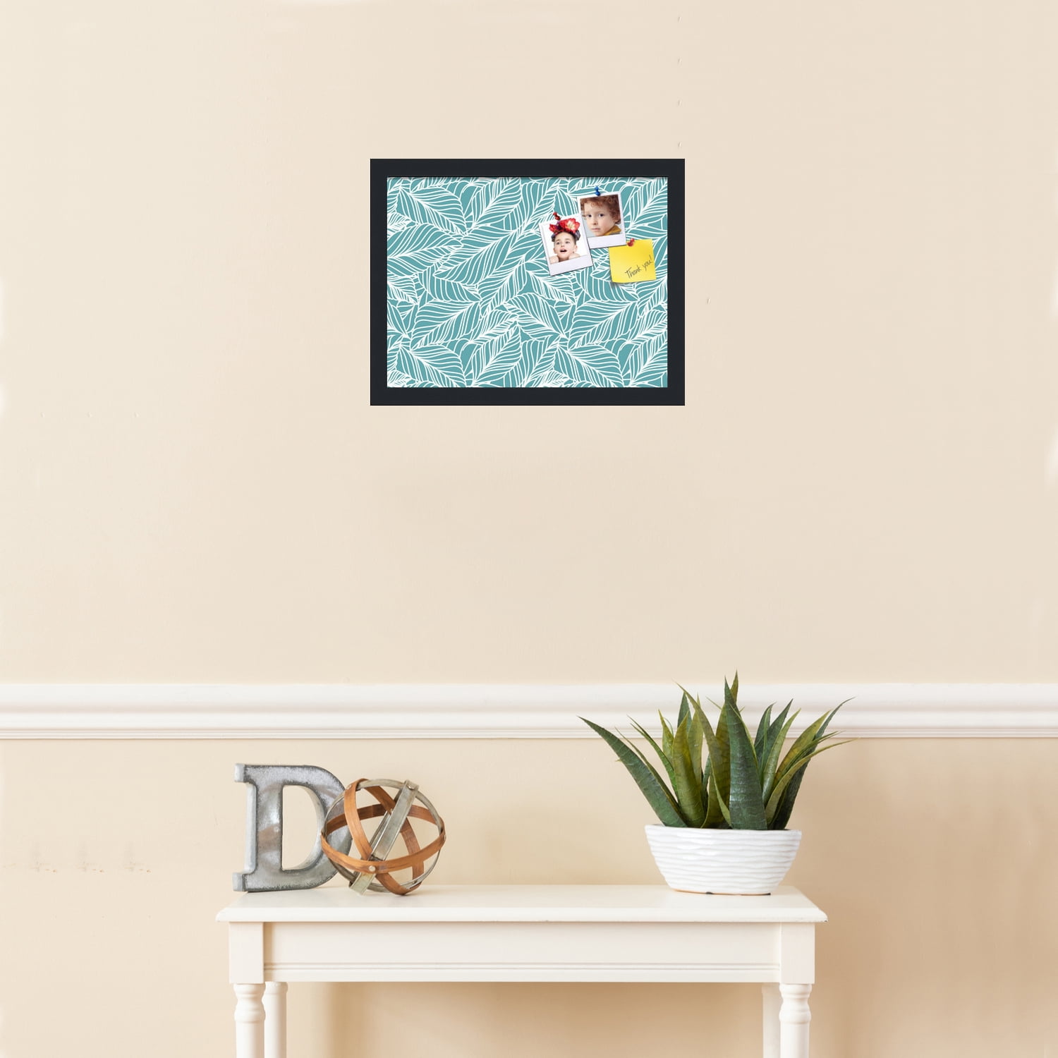 PinPix 16x12 Custom Cork Bulletin Board Aqua White Poster Board Has a Fabric Style Canvas Finish, Framed in Aqua White, by ArtToFrames (PinPix-1871)