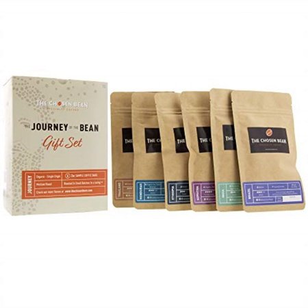 the chosen bean premium artisan coffee journey of the bean gift box set includes 6 unique special coffees