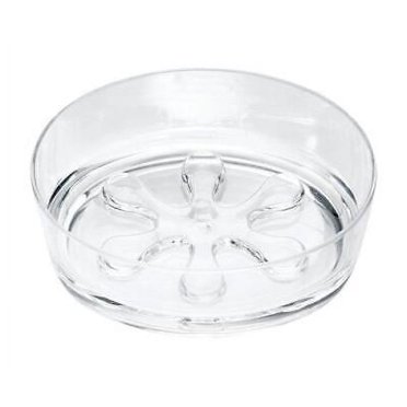 InterDesign Eva Clear Acrylic Bar Soap Dish For Bathroom Or Kitchen