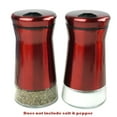 thumbnail image 3 of Salt & Pepper Shakers Stainless Steel Cover Glass Bottom With Rotating Cover - Spice Sugar Shakers, 3 of 6