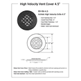 thumbnail image 6 of Achtek 4.5" Duct Opening Solid Cast Aluminum Round Grille ( 6" Round Overall) | Powder Coated White - With Holes For Wall / Ceiling, 6 of 11
