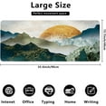 thumbnail image 3 of Desk Mat,The Green Golden Mountains by Sunset Extended Gaming Mouse Pad,Large Non-Slip Rubber Base Mousepad with Stitched Edges,Waterproof Mouse Mat Desk for Office Game Home 35.4x15.75 in, 3 of 6