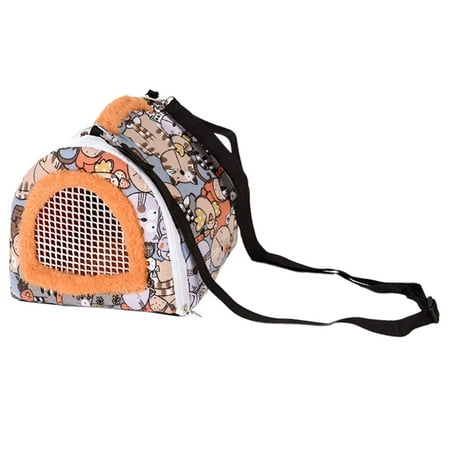 Small Pets Carrier Bag, Portable Hamster Rats Sugar Glider Guinea Chinchillas Hamster Hedgehog Carrier Pouch Bag, for Small Animals - Animal Cat