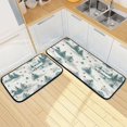 thumbnail image 7 of 2-Piece Kitchen Rugs Set Non-Slip Mats Carpet Floor for Kitchen, Bathroom (19.7"x27.6" & 19.7"x47.2") Vintage Christmas Winter Scene, 7 of 7