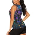 thumbnail image 3 of Fotbe Starry Night Iris Field Blusas Sin Mangas para Mujer – Estilo Casual, Corte Suelto, Slim-Fit, Cuello Redondo Deportivo, Tops de Verano para Gimnasio y Yoga-Large, 3 of 7