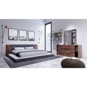 Limari Home Jagger Modern Veneer and Solid Wood Bedroom Dresser in Walnut