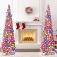 thumbnail image 3 of Lápiz Macting con forma de árbol de Navidad, 1,5 m, con luces en oro rosa, 3 of 6