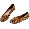 thumbnail image 2 of Zapatos planos CHIN·MOON Vestido clásico para mujer, marrón, leopardo, 2 of 8