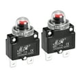 thumbnail image 1 of Interruptores automáticos térmicos 11A 125/250V AC 32V DC con botón de reinicio, protectores de sobrecarga con tapa impermeable, 2 piezas, 1 of 4