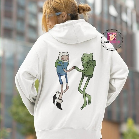 Limited Adventure Time Hoodie - Oversize Finn Hoodie - Jake and Finn Adventure Time - Cartoon Clothing - Adventure Time Gift - Best Friends