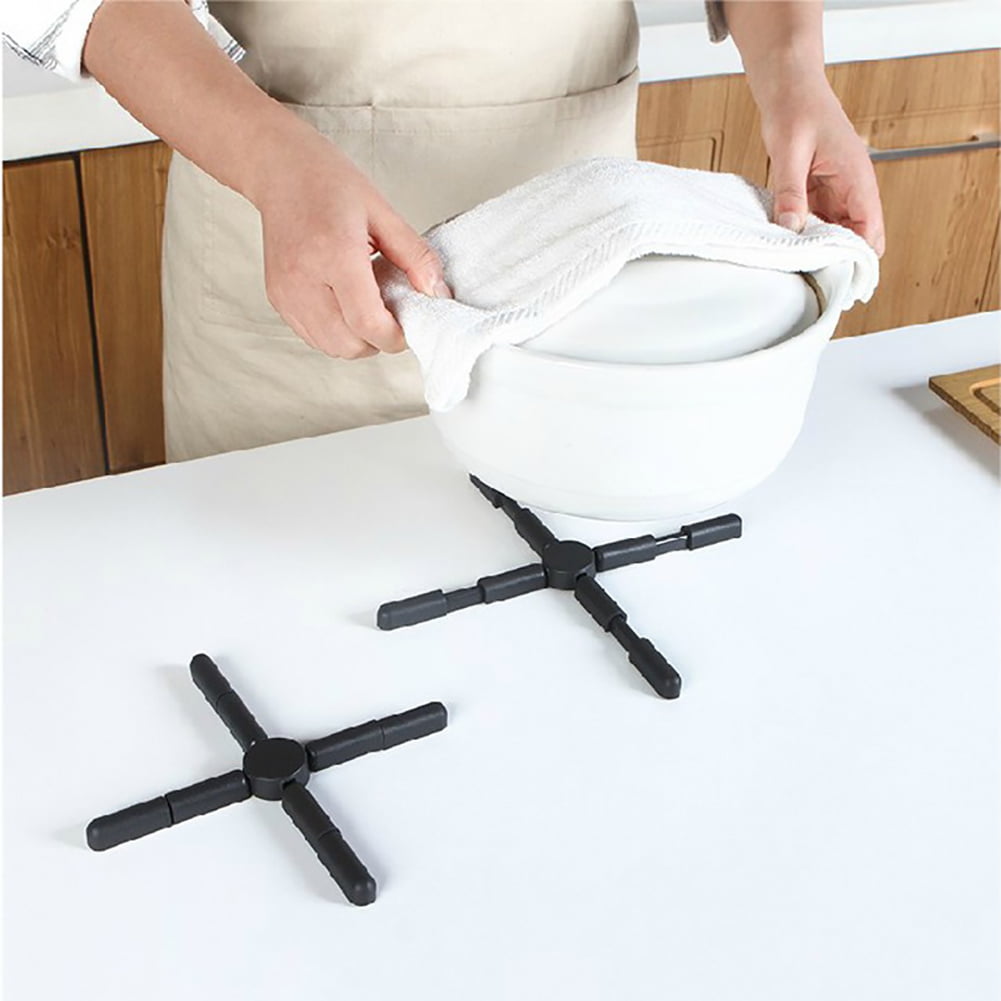 2xNon-slip Folding Insulated Mat Heat Resistant Cushion Pan Pot Pad Holder Table 