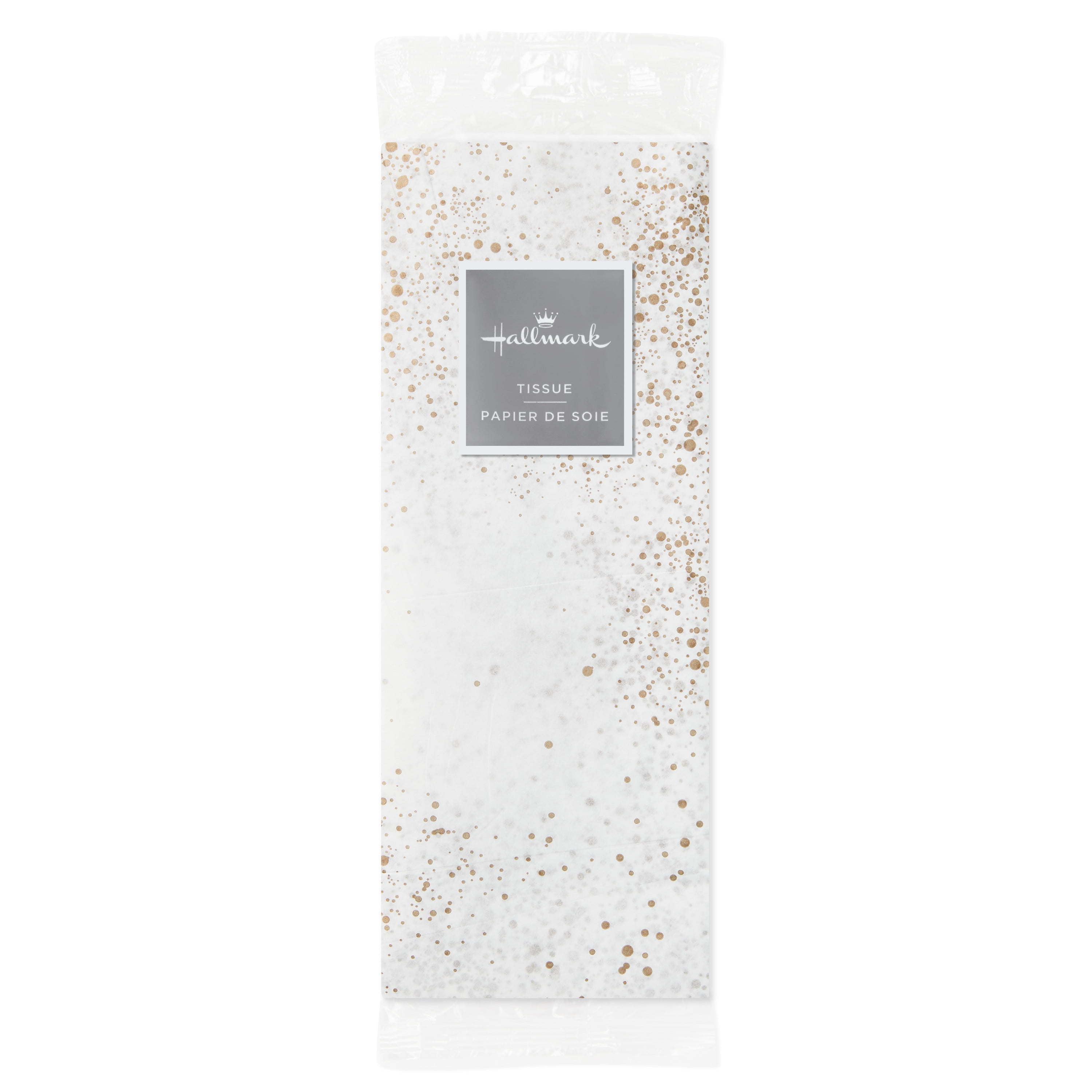 Hallmark Tissue Paper for Gift Wrapping (6 Sheets: Ivory and Gold) for Birthdays, Weddings