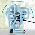 thumbnail image 3 of 4 Inch Small USB Desk Fan, Mini Quiet Fan with Metal Construction & Strong Airflow & 360°Adjustable Tilt Angle, Personal Cooling Fan for Desktop Office (Blue), 3 of 6