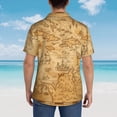 thumbnail image 6 of Daiia Old Vintage Map Of Sea Hawaiian Shirt for Men Gentle Cotton Regular Short Sleeve Casual-XX-Large, 6 of 9