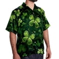 thumbnail image 2 of Saint Patrick's Day Men's Short Sleeve Poplin Beach Shirts, Casual Printed Button Down Summer Hawaiian Shirt - Unisex, 2 of 6