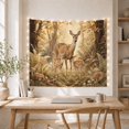 thumbnail image 5 of Floral Garden Adult with Deer Standing Dappled Forest, Mystical Fantasy for Space Lovers, Galaxy Room Decor, Mother'S Day Gift, Tapestry Wall Hanging for Bedroom and Dorm, 5 of 7