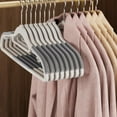 thumbnail image 4 of 10-Pack Non-Slip 360° Swivel Hook Clothes Hangers | Space-Saving Plastic Durable Hangers with Windproof Hooks (Gray/Blue 1.54lb)​, 4 of 9