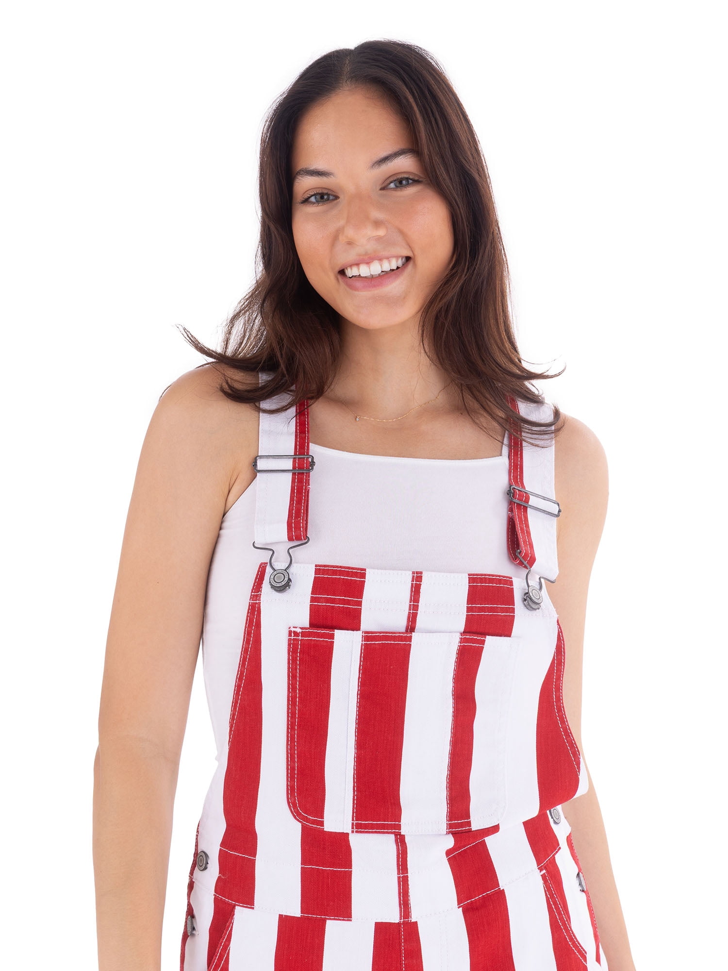 No Boundaries Game Day Raw Hem Shortalls, 3" Inseam, Women's Sizes XXS-XXL