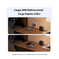thumbnail image 5 of Batería portatil 10,000mAh UGREEN USB C Robot 30W Pantalla TFT Morado, 5 of 5