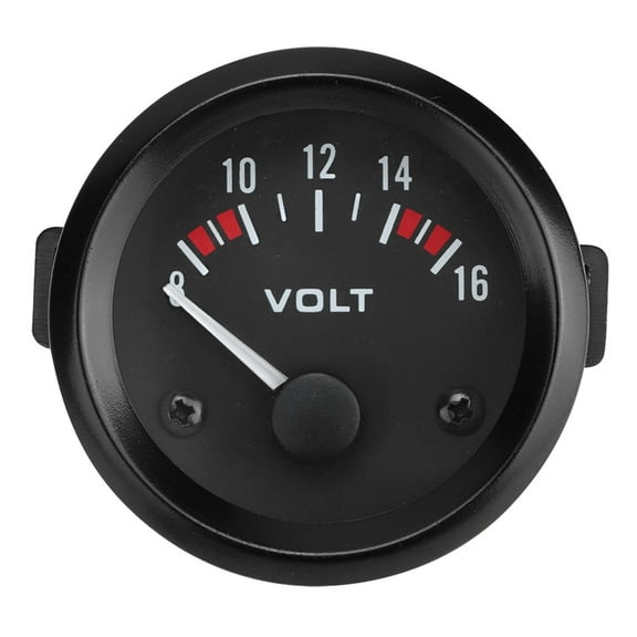 12V Car Universal Voltmeter, Aluminum Alloy Monitoring Voltage Voltmeter Ammeter Gauge Meter for Car Boat Truck ATV