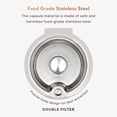 thumbnail image 4 of Stainless Steel Tas simo Reusable Pod-220ML+Extra Lids-200+180+60ML, Tas simo Refillable Pod Stainless Steel for Bosch Coffee Machine, with a Coffee Tamper, Off-White Color, 4 of 8