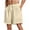 Khaki, variant on Mgmyaa Mens Casual Shorts Lightweight Summer Beach Shorts Elastic Waist Drawstring Shorts for Men