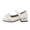 White, variant on JIAHONG Little Child Dress Shoes Low Heels Pumps Princess Mary Jane with Pearl and Bow for Wedding Party (Toddler/Little/Big Kids)