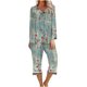 thumbnail image 2 of Puntoco Conjunto de pijama cómodo de dos piezas con cuello redondo y manga larga para mujer Puntoco Puntoco-3715, 2 of 5
