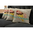 thumbnail image 2 of Ambesonne Ice Cream Throw Pillow Cover 4 Pack, Vintage Funky, 24", Multicolor, 2 of 6