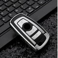 thumbnail image 5 of Xotic Tech Remote Smart Key Cover Fob Case Shell Cap,BMW 1 3 4 Series,X3 GT3,GT5,M5,M6, TPU, Glossy Silver, 5 of 8