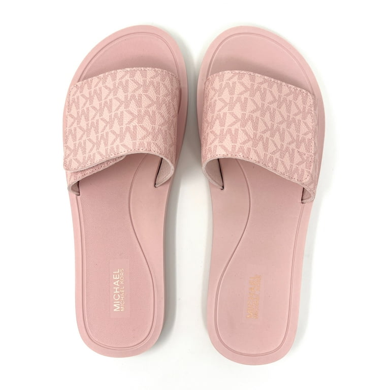Michael Kors Women's Cushioned Slide Sandals, Open Toe Pink, 10