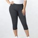 thumbnail image 5 of TaTaai Women's Plus Size Ribbed Yoga Capris High Waisted Elastic Waist Solid 7/8 Length Stretchy Leggings Athletic Casual Lounge Non-See-Through Gift, 5 of 8